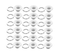 OSALADI 100pcs Button Eyelets Heavy Duty Iron Eyelets Button Kit White 5mm Easy to Use for Shoes and Awnings