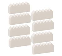 OSALADI 100pcs Disposable Small Makeup Foundation Puff, Milk White Latex Cosmetic Blending Pad for Face Powder Application, Portable Pentagonal Flat Design Suitable for Daily Beauty Use