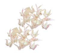 OSALADI 100PCS Handmade Origami Paper Cranes Pre Folded Folded Crane Decor for Wedding Shower Outdoor Party Supplies Instant Setup and Portable Decoration