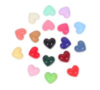 OSALADI 100pcs Mini Heart Resin Flatback Charms Smooth Surface Lightweight Craft Embellishments for DIY Scrapbooking Hair Clips Valentines Day Decorations