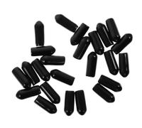 OSALADI 100pcs Small Headband Rubber End Caps 4mm Diameter DIY Hair Hoops Parts Replacement Headwear Ending Covers for Hair Accessories