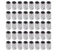 OSALADI 100pcs White 180# Sanding Bands Nail Drill Bits Nail Accessories for Gel Polish Removal and Polishing Professional Manicure Pedicure Grinding Sleeves