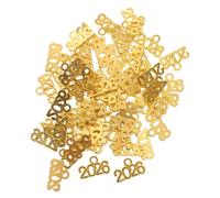 OSALADI 100pcs Year Alloy Charms for DIY Jewelry Making Elegant Keychain Accessories Durable Craft Pendants for Home Office and Car Decor Stylish and Sophisticated Design