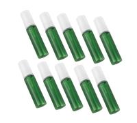 OSALADI 10pcs 30ml Pressed Lotion Pump Bottles Green Refillable Cosmetic Containers with White Pumps Portable Travel Dispensers for Shampoo, Moisturizer, and Body Wash