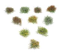 OSALADI 10pcs Artificial Flower Cluster Decor Plastic Simulated Flower Cluster DIY Table Material for Landscape Model and Vegetation Groups Decoration