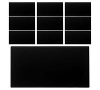 OSALADI 10pcs Black Blank Aluminum Name Plates 150X100Mm with Rounded Corners, 0.5Mm Thick Engraving Tags for Office Door Signs, Business Labels, and DIY Laser Engraving