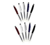 OSALADI 10pcs Capacitive Pens Led Light Metal Ballpoint Stylus for Office School and Home Use Smooth Writing Colors