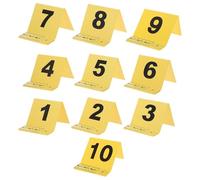 OSALADI 10pcs Crime Scene Evidence Identification Marker with Integrated Scale Ruler, Plastic Number Stand for Forensics and Investigation, Yellow Evidence Number Card for Mystery Events