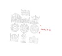OSALADI 10pcs Decorative Hollow Lace Paper for DIY Scrapbook and Handmade Recipe Cards Mild Safe Material Creative Gate Style Floral Design for Journal and Pocketbook Crafting