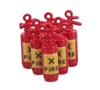 OSALADI 10pcs DIY Firefighter Charms Miniature Fire Extinguisher Pendants for Jewelry Making Necklace Earring Keychain Bracelet Craft Accessories with Vivid Oildrip Finish