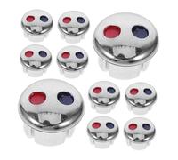 OSALADI 10pcs Hot and Cold Faucet Handle Labels Clear Water Markers for Kitchen Bathroom Safety Indicator Buttons Easy Install Replacement for Hotels Schools Restaurants