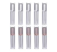 OSALADI 10pcs Lip Gloss Tubes with Wand Refillable Portable Plastic Lip Balm Bottles Golden Silver for Professional Makeup Artists and Beginners