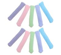 OSALADI 10PCS Polyester Door Handle Covers Anti-Collision Warm Fleece-Lined Protector Set for Home and Office Doors with Cozy Grip in Ocean Blue, Green Apple, Lavender, Smoke Grey, and