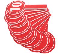 OSALADI 10pcs Red Dry Erase Score Paddle Handheld Number Boards 12x24cm Kt Foam Board for Classroom Competitions and School Presentation Supplies