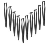 OSALADI 10PCS Static Plastic Tweezers with Tilted Head for Precision Crafting Jewelry Making Nail Art Watch Repair Stamp Collecting Ergonomic Abs Handles for Comfortable Fine Detail Work