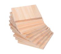 OSALADI 10pcs Unfinished Square Wood Blocks for Crafts Smooth Natural Wood Boards for Painting Engraving DIY Art Projects Creative Home Decorations
