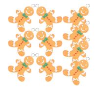 OSALADI 10Pcs Yellow Resin Gingerbread Man Pendant DIY Jewelry Making Findings Earring Charms Set for Key Chain Decor and Craft Accessories