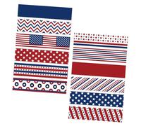 OSALADI 12 Rolls American Independence Day Themed Decorative Adhesive Tape for Scrapbooking Journals DIY Crafts Transparent Washi Tape for Holiday Decor and Planner Embellishments