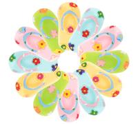 OSALADI 12pcs Beach Style Miniature Slipper Resin Charms, Decorative Plastic Resin Sandals for DIY Crafts, Clothes and Bags, Photo Frame Decor, Phone Charms, Phone Case Decor
