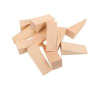 OSALADI 12pcs Beech Wood Door Wedges Non-Slip Hardwood Door Stops for Chair Caning Supplies DIY Construction Home Office Use