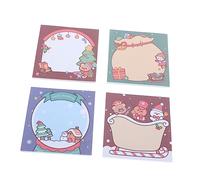 OSALADI 12Pcs Christmas Sticky Memo Stickers Portable Self Adhesive Notepads with Cute Xmas Patterns for Notes Reminders and Festive Decoration Lightweight and Easy to Carry