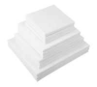 OSALADI 12pcs Cotton Canvas Boards Square Painting Panels for Oil and Art Multiple to Blank Drawing Boards for Artists and Sketching Practice