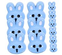 OSALADI 12pcs Cute Rabbit Resin Buttons for Crafts Stylish DIY Sewing Buttons Blue for Clothing Hats and Accessories for Easter and Creative Projects