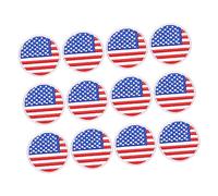 OSALADI 12pcs National Flag Stickers Circle Flag Patch Sew Denim Patches for Clothes Stitch Product Self Chenille Patches Fabric Round Patriotic Fully Embroidery Patch Embroidery DIY Patch