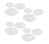 OSALADI 12pcs Non Slip Furniture Pads, Round Rubber Feet Clear Carpet Savers Furniture Coasters Floor Protectors for Chairs Sofas Tables