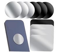 OSALADI 12Pcs Self Adhesive Metal Plate Round Rectangle for Magnetic Phone Holders Smooth Edges for Secure Car Mounting Compatible with All Mobile Devices Matte