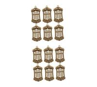 OSALADI 12pcs Vintage Keychain Pendant Brass Craft Abacus Diy Jewelry Supplies Chinese Style Pendants Rearview Mirror Hanging Ornament