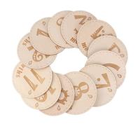OSALADI 12pcs Wooden Photography Cards Creative Monthly Props for Newborn Souvenirs for Capturing Precious Moments and Cute Design