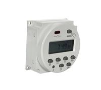OSALADI 12v Lcd Digital Timer Timed Power Switch Electronic Time Switch Panel Mount Daily Programs 17 On/off Settings