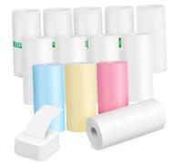 OSALADI 13 Rolls Mini Thermal Printer Paper Adhesive Label with Colorful Photo Printing and White Sticky Paper Compatible with Mini Thermal Printers for Clear Crisp Prints and Versatile