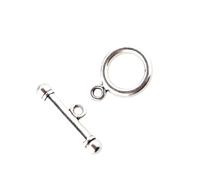OSALADI 130PCS Vintage Silver Ot Toggle Clasps Set Alloy DIY Bracelet Necklace Connectors for Handmade Jewelry Crafting Accessories
