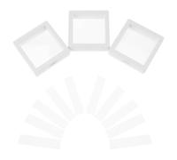 OSALADI 13pcs False Nail Organizer Storage Box with 3 White Floating Film Boxes (7x7cm) and 10 Acrylic Display Strips Nail Display Tray