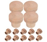 OSALADI 15 Pcs Moxa Stick Base Wooden Moxa Stick Holder with Fire Extinguishing Cap for Wellness Cupping, Easy to Use, for People of Skill Levels