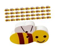 OSALADI 150PCS Handmade Wooden Bee Buttons for Sewing Embellishments DIY Animal Craft Buttons with Two Holes Decorative Natural Wood Bee Shapes for Clothes Hats Scrapbooking and Creative