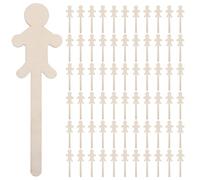 OSALADI 150pcs Wooden Craft Stick People Natural Unfinished Wood Cutouts for DIY Puppet Making Classroom Decorations Preschool Steam Art Projects
