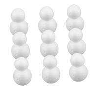 OSALADI 15PCS DIY White Foam Snowman Craft Polystyrene Blanks for Christmas Painting and Decorating Lightweight Holiday Ornament Forms for Creative Winter DIY Projects