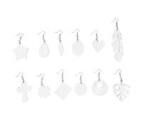 OSALADI 16 Pairs Heat Transfer Earrings Diy Craft Kit for Jewelry Making Unfinished Hooks Sublimation Blanks for Great for Christmas and Special Occasions