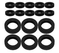 OSALADI 16pcs Silicone Suitcase Wheel Covers for Spinner Wheels and Silent Travel Experience Black Luggage Accessories for Leisure Vacations and Business Trips