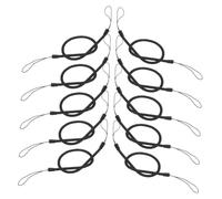 OSALADI 16pcs Transparent Spring Pen Lanyard Elastic Stylus Tether Cord for Clipboard Anti-Lose Tool Strap with Stretchy Leash for Restaurant Ordering and Office Use