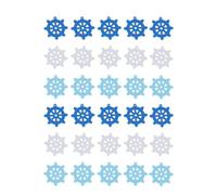 OSALADI 180pcs DIY Crafts Ornaments DIY Decorative Accessories Nautical Style Wooden Creative Safe Attachments Fashion Design Unique Scrapbook Headdress Decorations Random Color