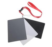 OSALADI 18degree Versatile Gray Balance Card for Photography Durable White Black Gray Color Correction Tool with Neck Strap for Dslr Video Film Use Accurate Exposure