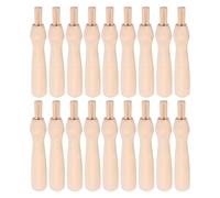 OSALADI 18pcs Ergonomic Wooden Felting Handles for Wool Felt Poking Needles Comfortable Grip Punch Tool for DIY Cross Stitch and Wool Crafts
