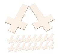 OSALADI 18pcs Unfinished Wooden Cross Pieces Blank DIY Wood Crafts for Wedding Church Home Decor Spiritual Symbol Lightweight Craft Supplies