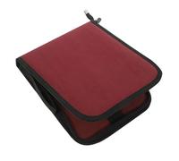 OSALADI 1Pc Canvas Pencil Fold Bag Practical Pen Organizer for Art Students Durable Storage Pouch with Special Slots for Erasers Sharpeners Portable Design for Home Travel