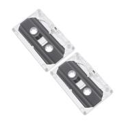 OSALADI 2-pack Cassette Tape Blank Audio Cassette Tapes Diy Decorative Wall Art Vintage Recording Blank Tapes Plastic Material Music Lovers