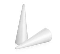 OSALADI 2 Pcs Foam Cones for Crafts Sturdy Foam Tree Shapes for DIY Christmas Tree Cones and Flower Arrangement Decorations Reliable Plain Surface for Painting and Embellishing